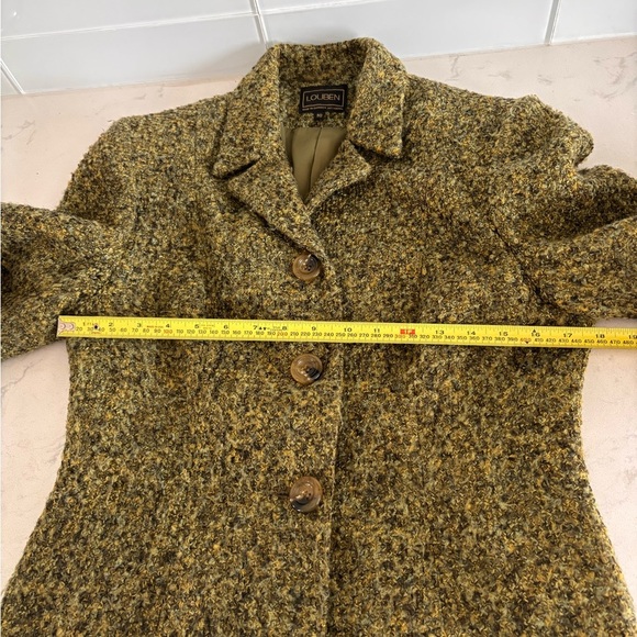 Vintage Green Louben Textured Blazer with Notched Lapel - Picture 5 of 8
